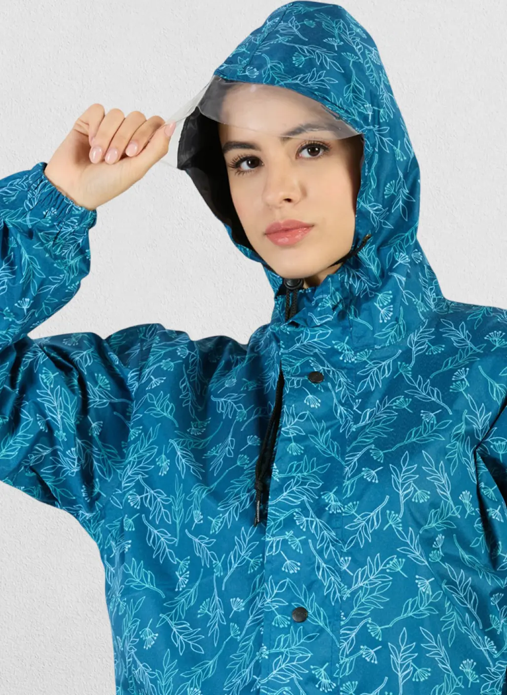 Teal Blue Printed